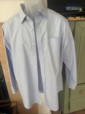 Nordstrom Light Blue Micro-Check Dress Shirt